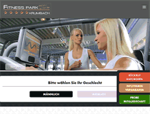 Tablet Screenshot of fitnesspark-krumbach.de